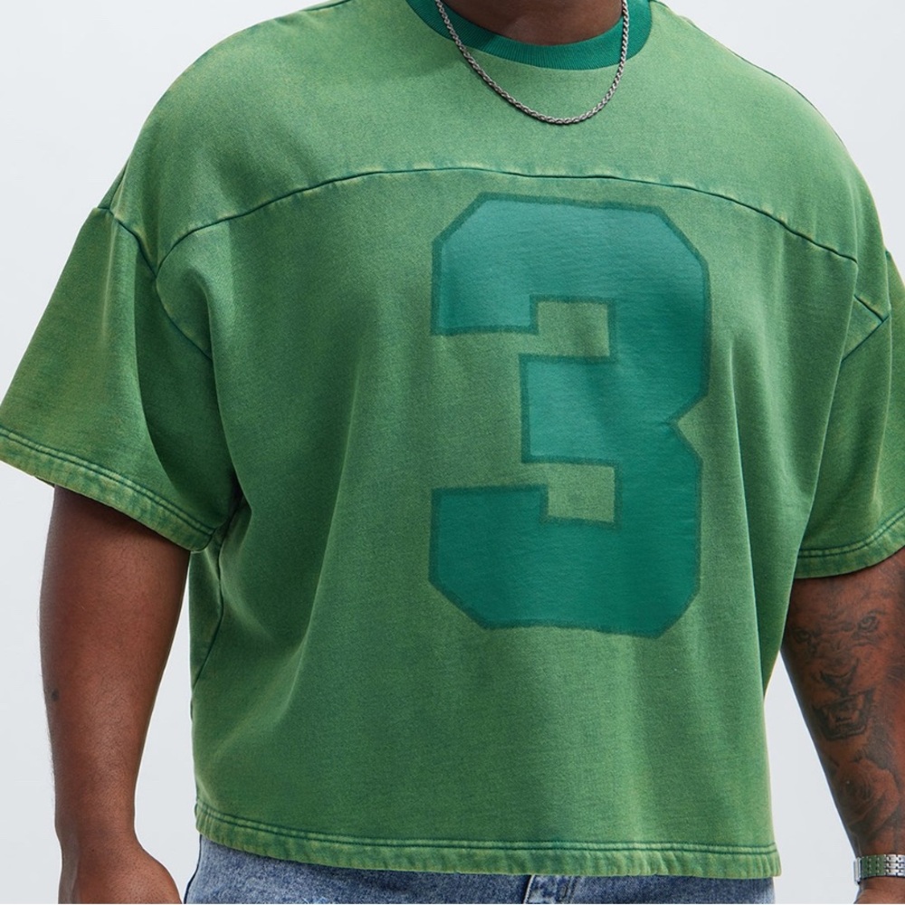 Green Oversized Graphic Men's Shirt